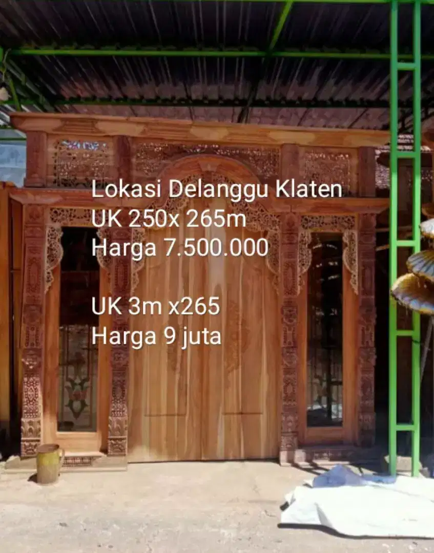 Gebyok ukir pintu kusen gebyok