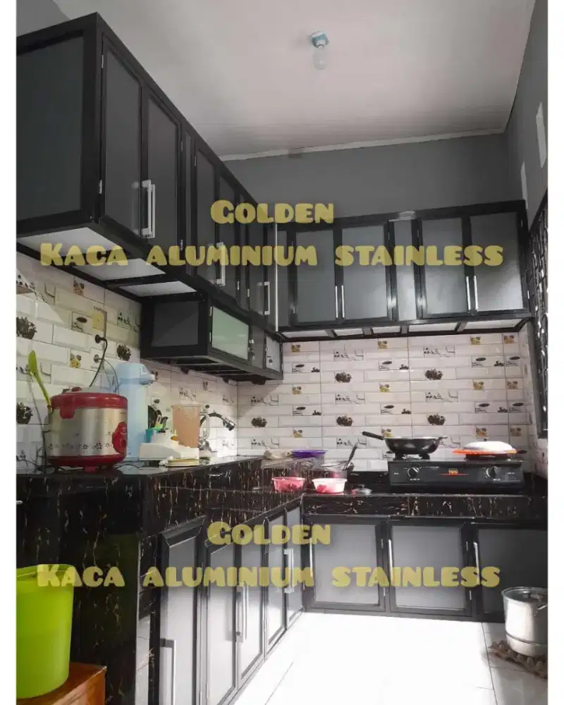 Kitchen set pintu dan jendela bebas rayap dan aquarium