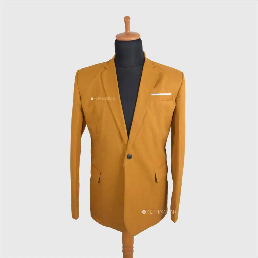 Jas Blazer Single Button Mustard – BK04