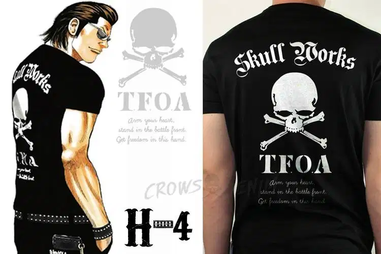 Kaos | Kaos Pria | Kaos Cowok Lengan Pendek | Kaos Crows Zero Kode H-4