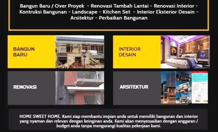 Tenaga kontruksi bangunan dan interior, bangun baru, renov total, dll