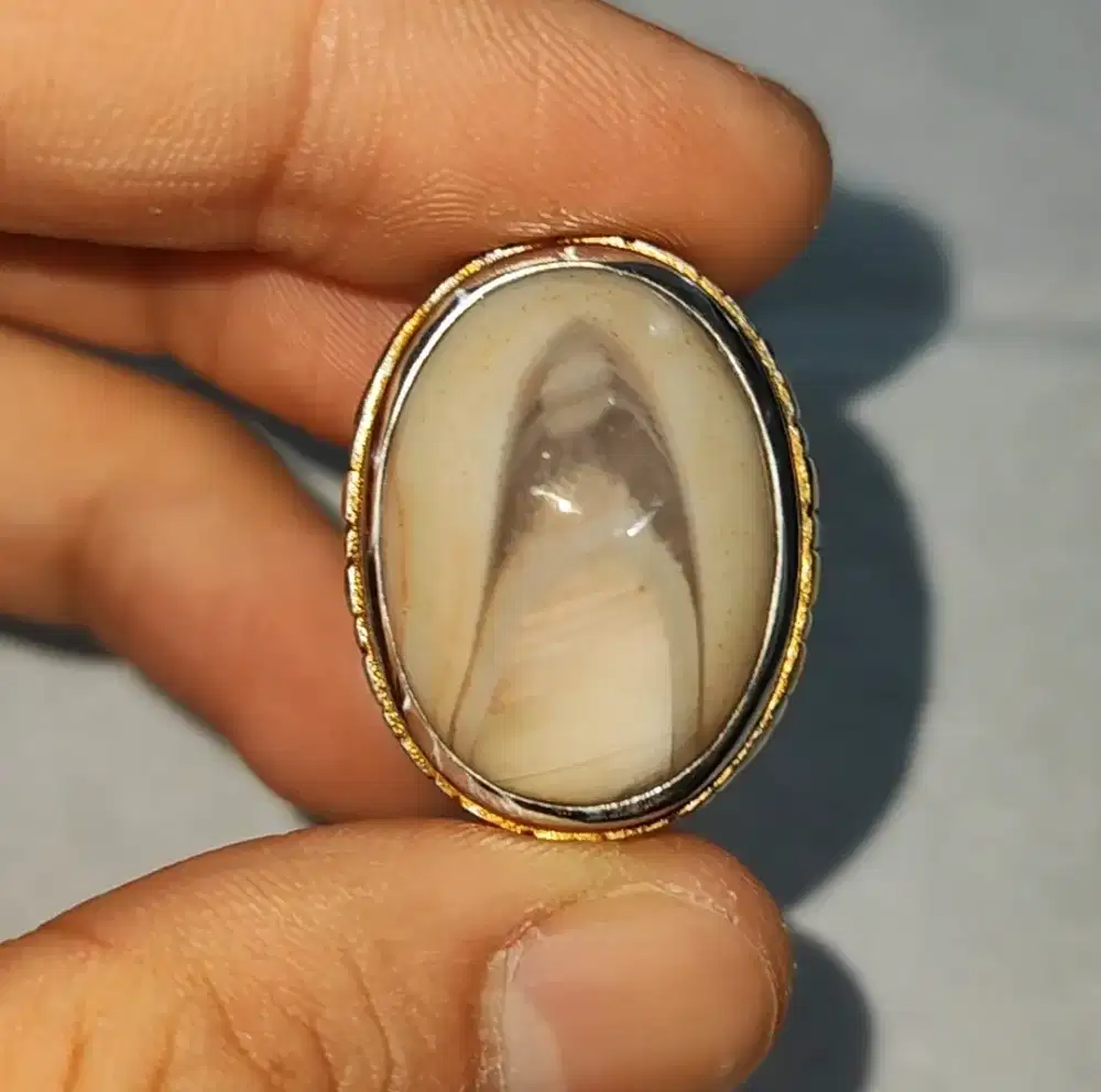 Cincin Batu Asli Motif Kunti/ Lainnya Ring Stainless Memo Antik Langka