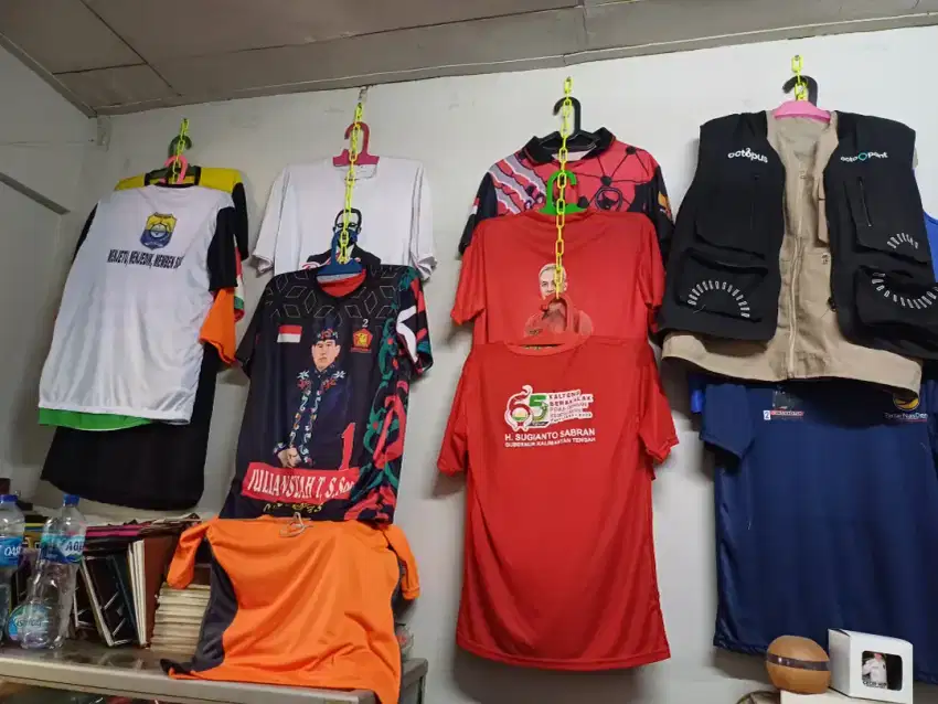 Baju , kaos , t shirt, promo,kemeja, jacket , wearpak, logo