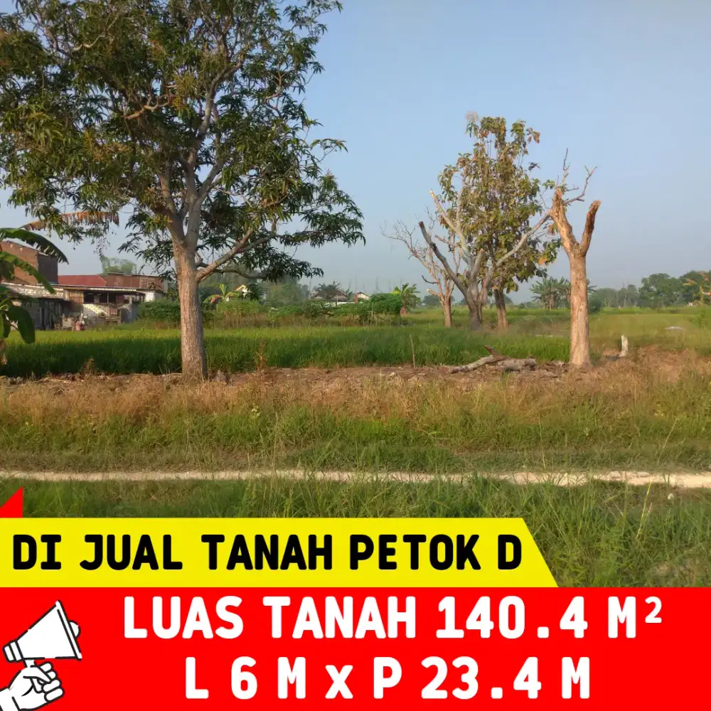 TANAH STRATEGIS NOL JALAN DESA ROW 6 METER