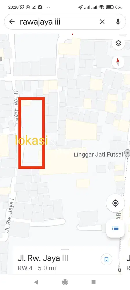 Jual tanah darat Bintara Jakarta Timur