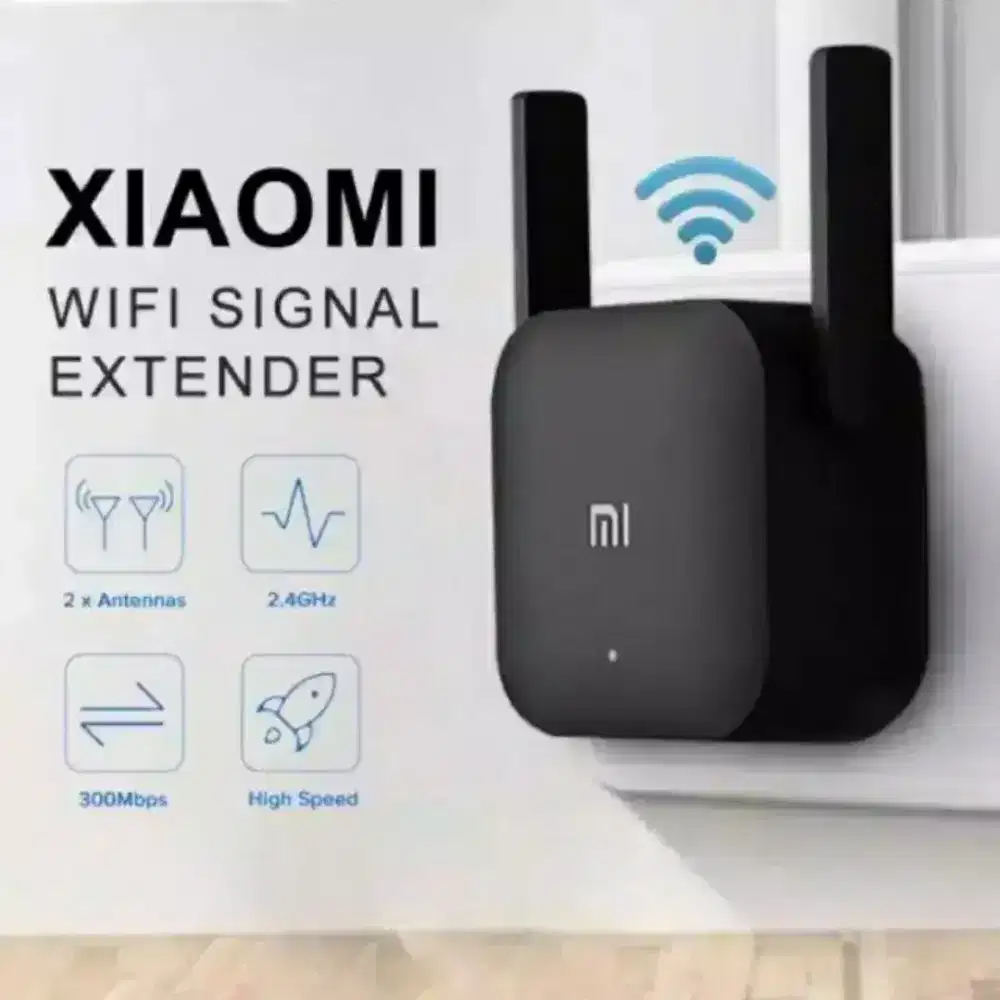 Penguat Sinyal Modem Wifi Xiaomi Extender Pro Repeater 300Mbps