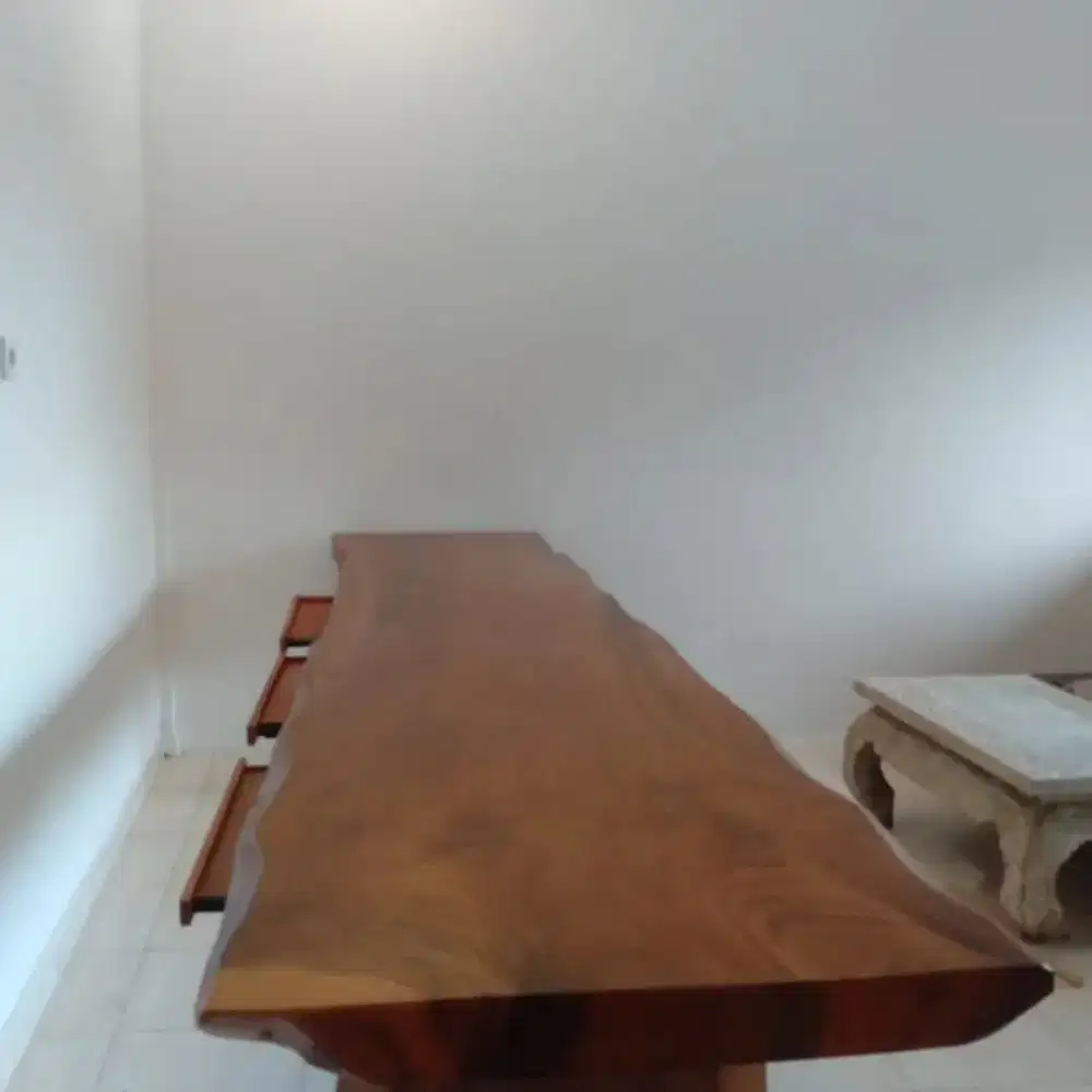 Meja kerja kayu suar size 300x80x75