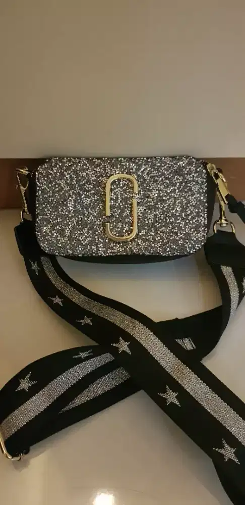 Marc jacobs bag silver gliter