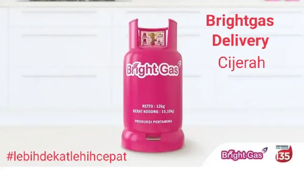 Refil isi gas LPG 12kg brightgas delivery