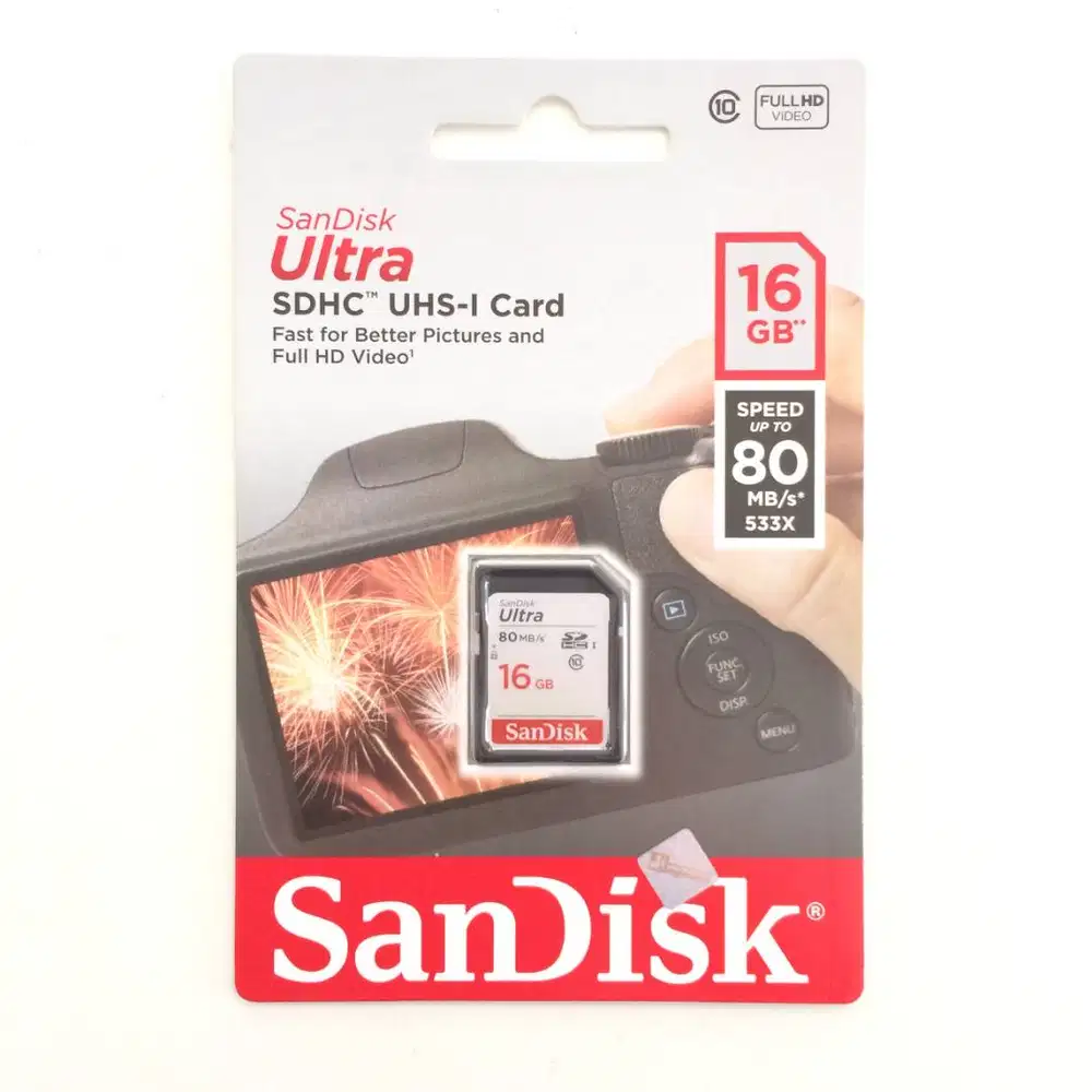 B A R U SDHC/SDCard Sandisk Class 10 Original 90MBps Bergaransi RESMI
