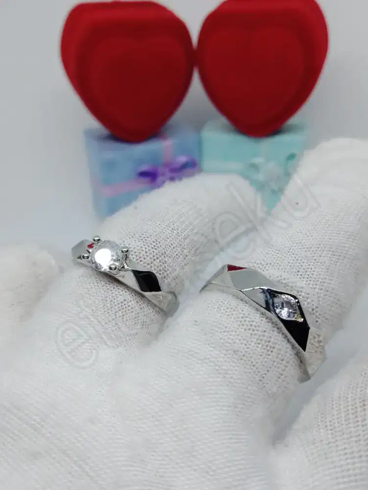 Cincin hot sale silver couple