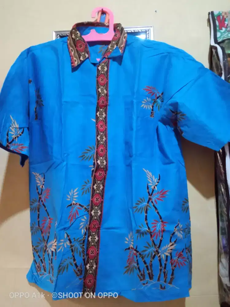 Dijual Batik warna biru UK Xxxl