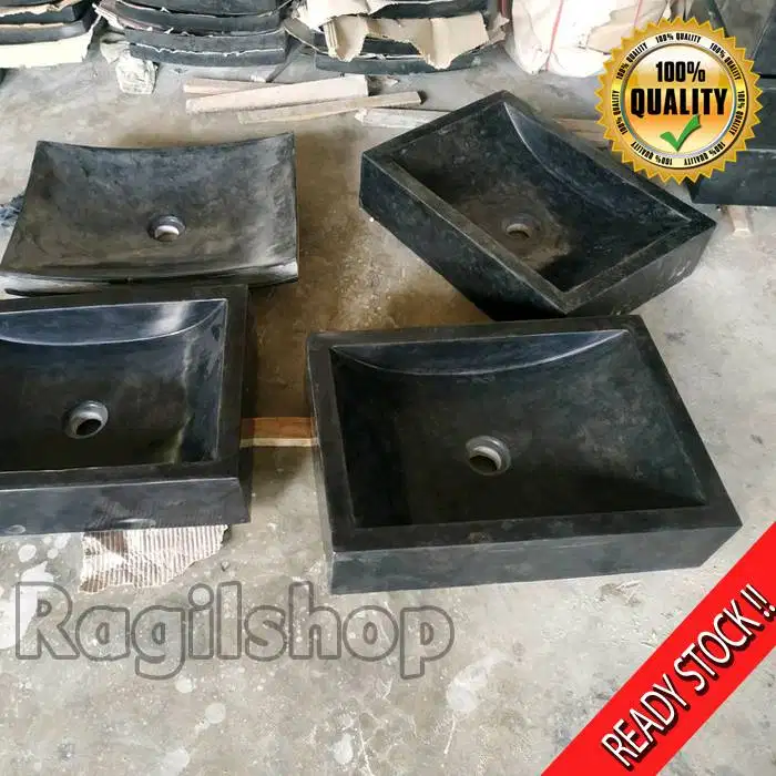 ragilshop Wastafel marmer kotak polos untuk dapur toilet kamar mandi