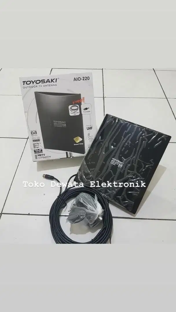 Antena digital booster toyosaki outdoor&indoor dilengkapi kabel 10m