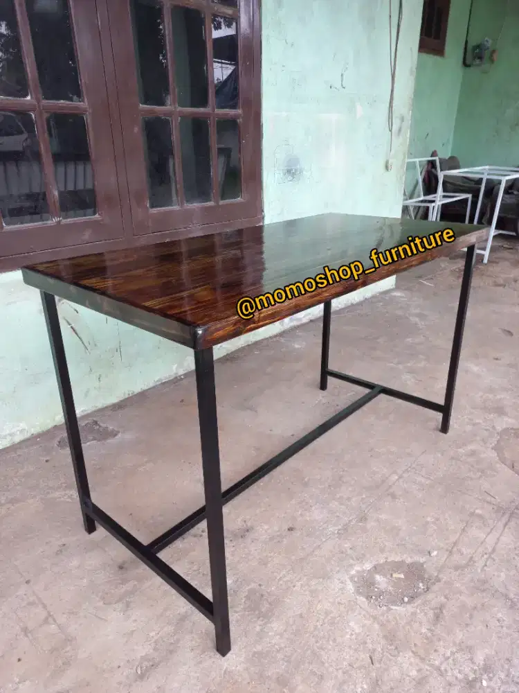 Meja makan meja belajar kayu jati belanda