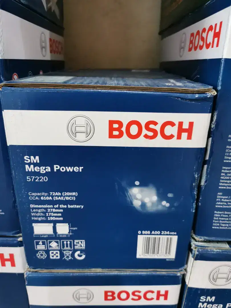 AKI BATERAI KERING BOSCH INNOVA REBORN DIESEL LN3 57220 GARANSI 1 THN