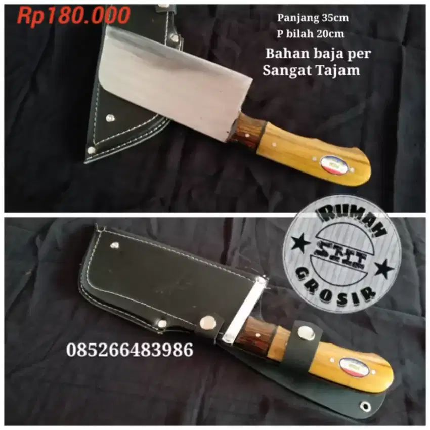 Golok cincang daging tulang bahan baja