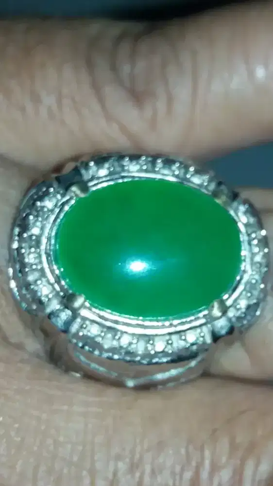 Jual Batu Cincin Green Jadeite Jade Giok Beautiful Pretty