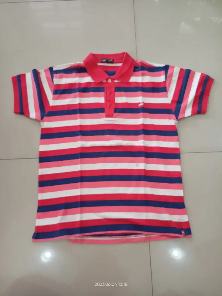 baju polo shirt anak laki laki usia 14 tahun crocodile merah biru