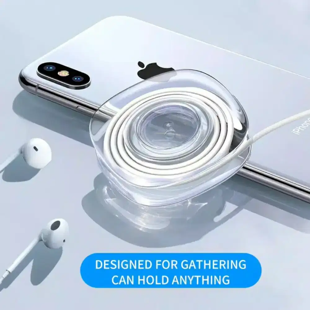 Baseus Holder Handphone Kabel USB Universal Suction Cup untuk Dinding