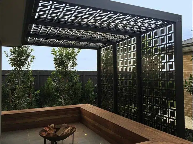 kanopi pargola plat besi cnc laser cutting