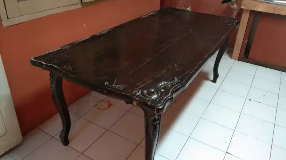 Kayu Jati Meja Makan Jati Tua