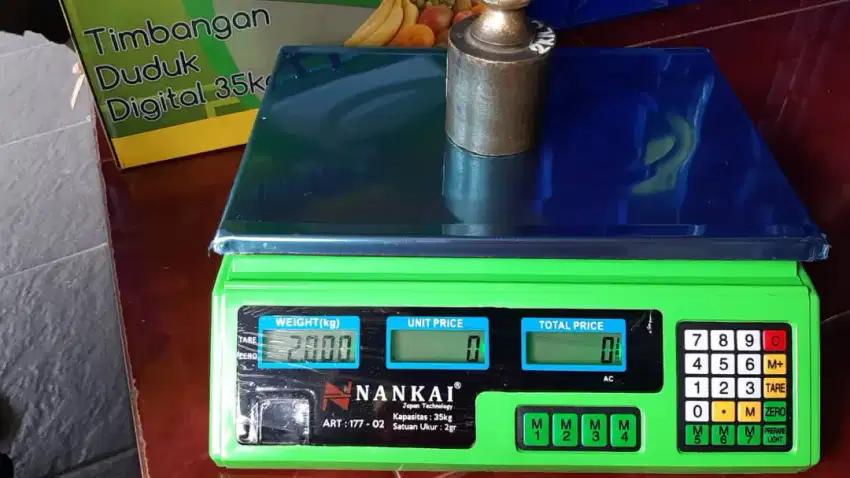 Timbanga buah 35 kg ada tera digital untuk laundry