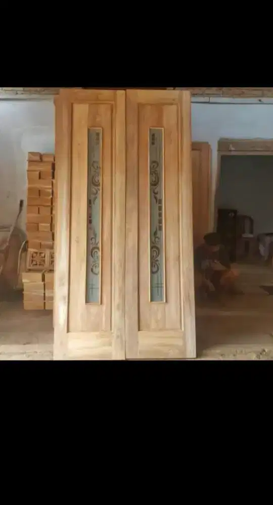 Promo pintu jendela kusen minimalis jati dan mahoni