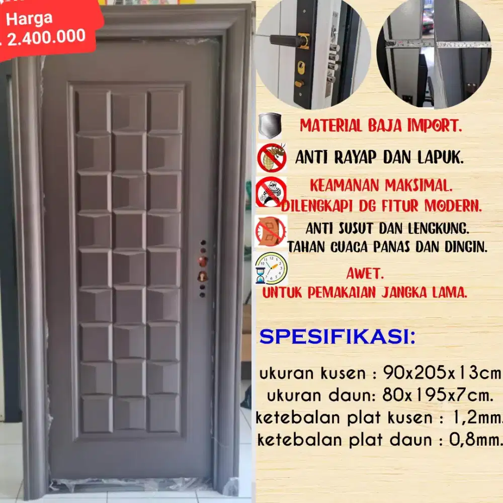 Pintu baja /pintu aluminium /pintu import