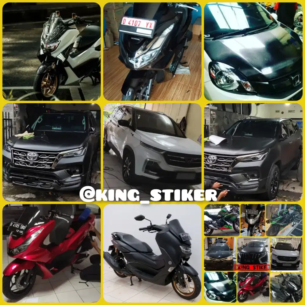 pasang sticker mobil motor decal stiker wrapping cutting sticker mobil