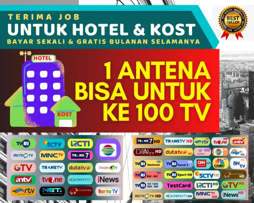 1 antena tv bisa untuk 100 tv