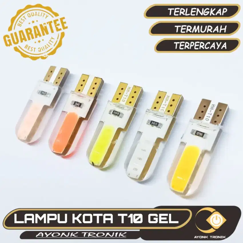 LAMPU SENJA SEIN MOTOR MOBIL T10 360 LED JELLY GEL warna merah