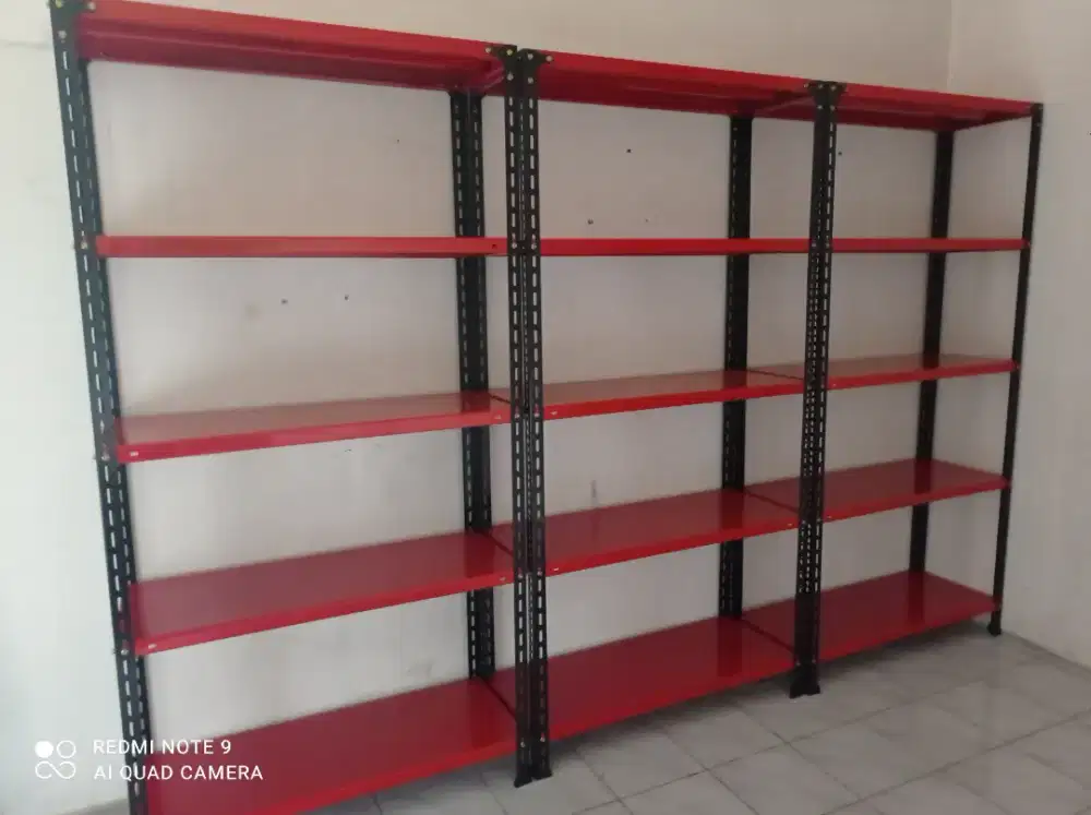 rak besi merah cat coting murah