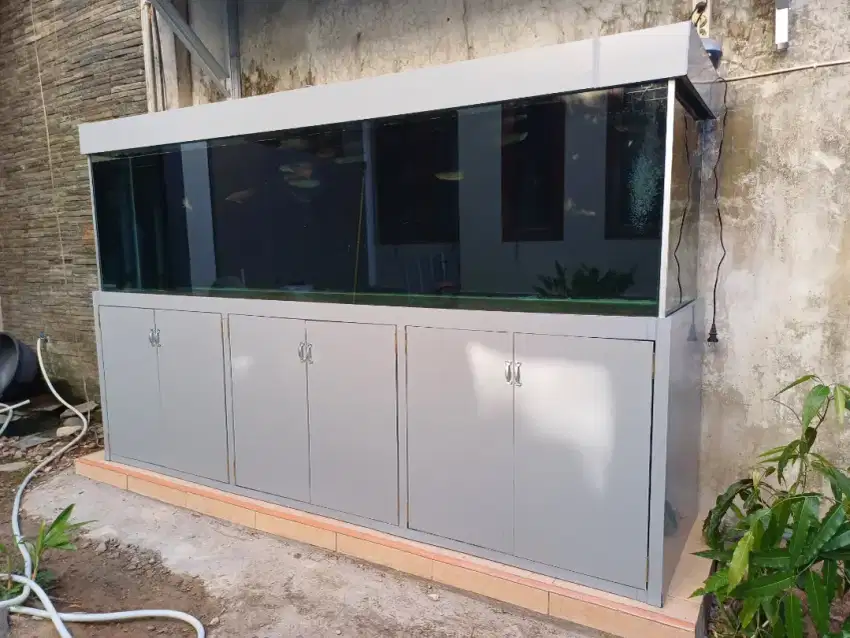 Aquarium panjang 2,5 meter kaca baru asahi, bahan alcopan anti air