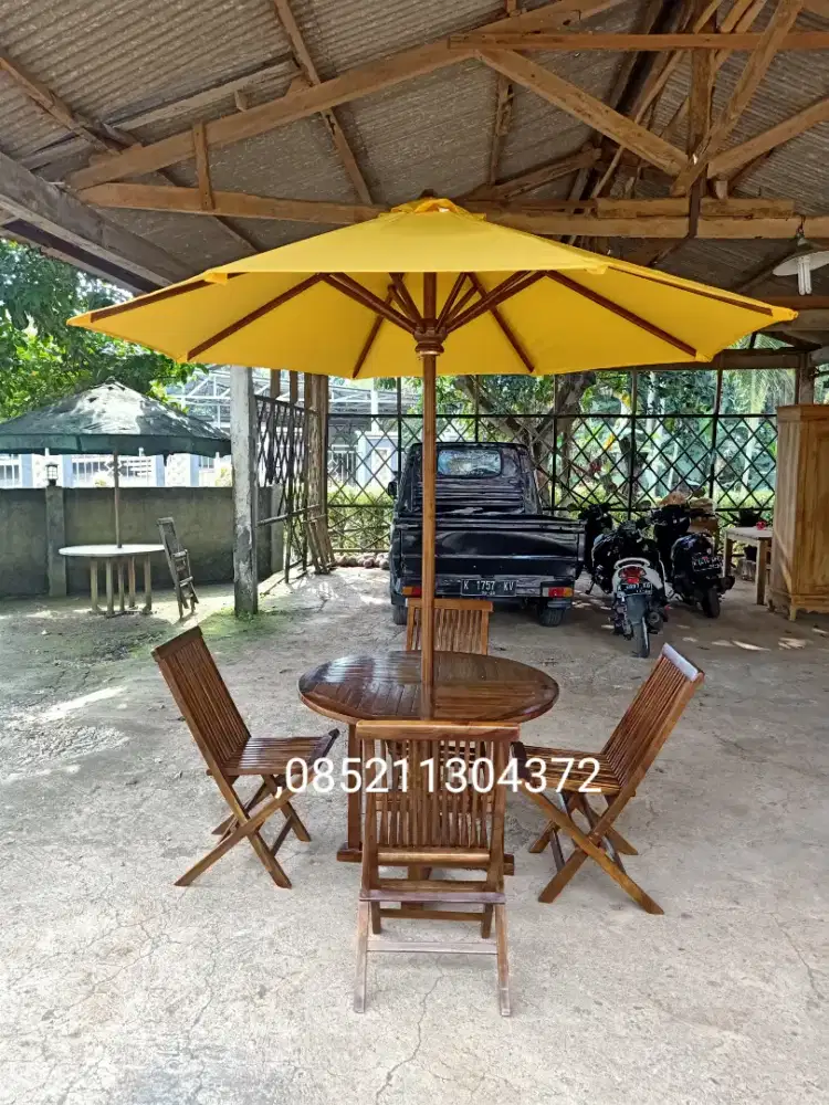 Set meja kursi payung cafe
