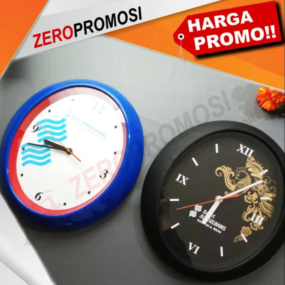 Jam Dinding Oval Cantik Bisa Custom Logo