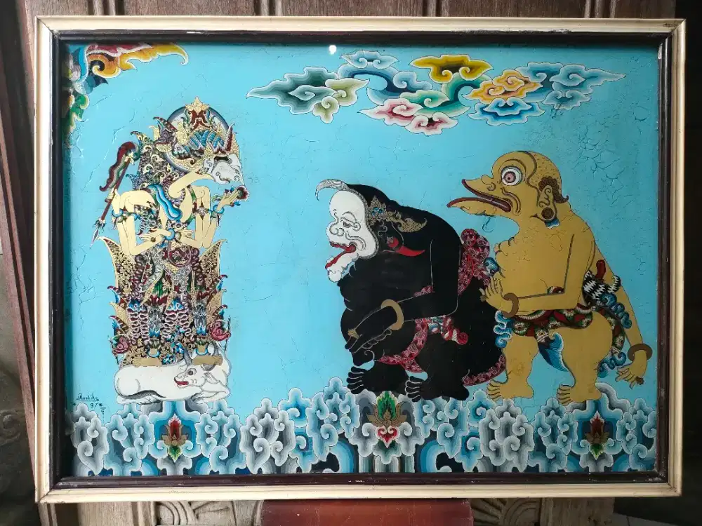 Lukisan kaca karya maestro Rastika 1997