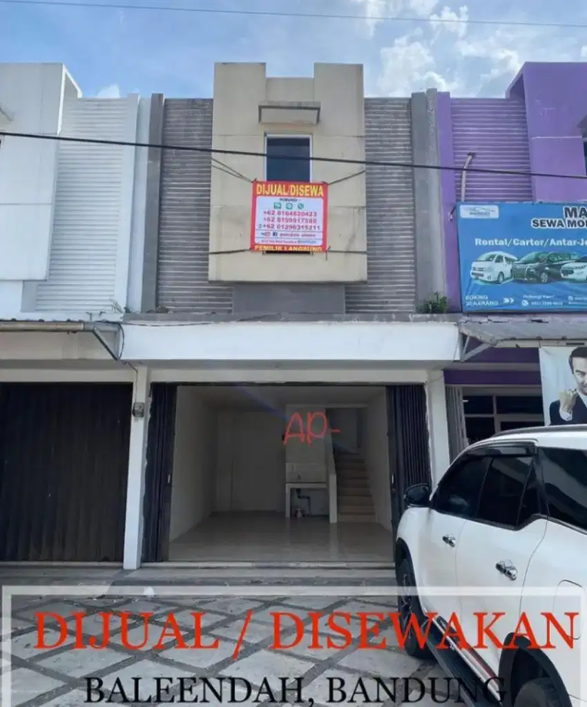 DIJUAL RUKO 2 LANTAI DI BANDUNG sekarang masih disewa