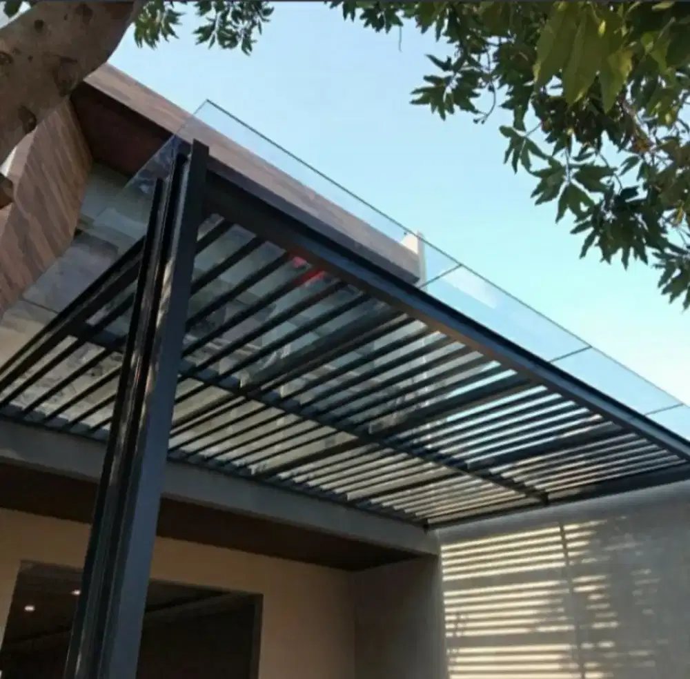 Canopy Alderon,solarflat,canopy kaca tempered,kontruksi bajaringan,dll