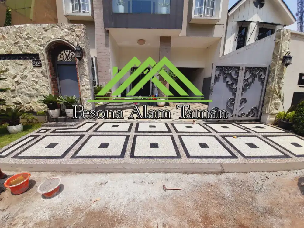 Lantai batu alam koral sikat