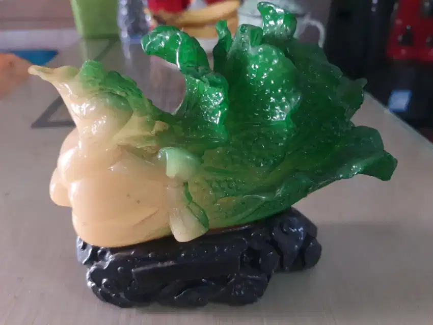 Giok pajangan model sayur sawi asli
