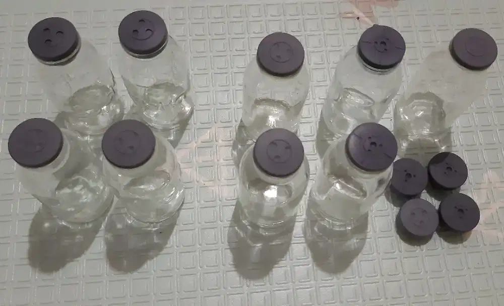 (FREE ONGKIR) 10 BOTOL KACA ASI BKA POLOS + TUTUP