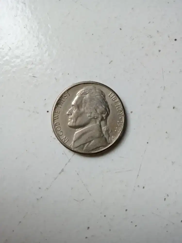 Uang Koin Kuno America 5 cents tahun 1971