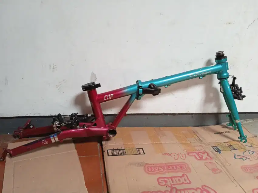 frame set frameset sepeda lipat Element Clip komplit Ubrake