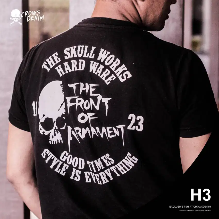 Kaos | Kaos Pria | Kaos Crows Zero Warna Hitam | Kaos Keren Sablon