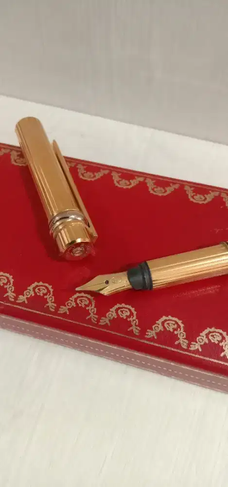 Pulpen Cartier gold langka vintage, lawas 30th .