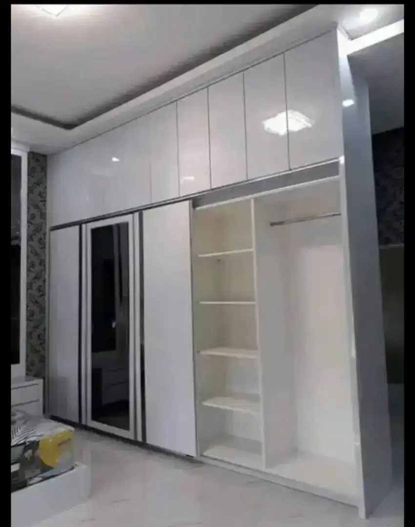 3 pintu lemari pakaian kabinet hpl