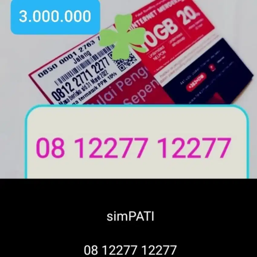 Simpati Perdana Telkomsel Nomor Cantik