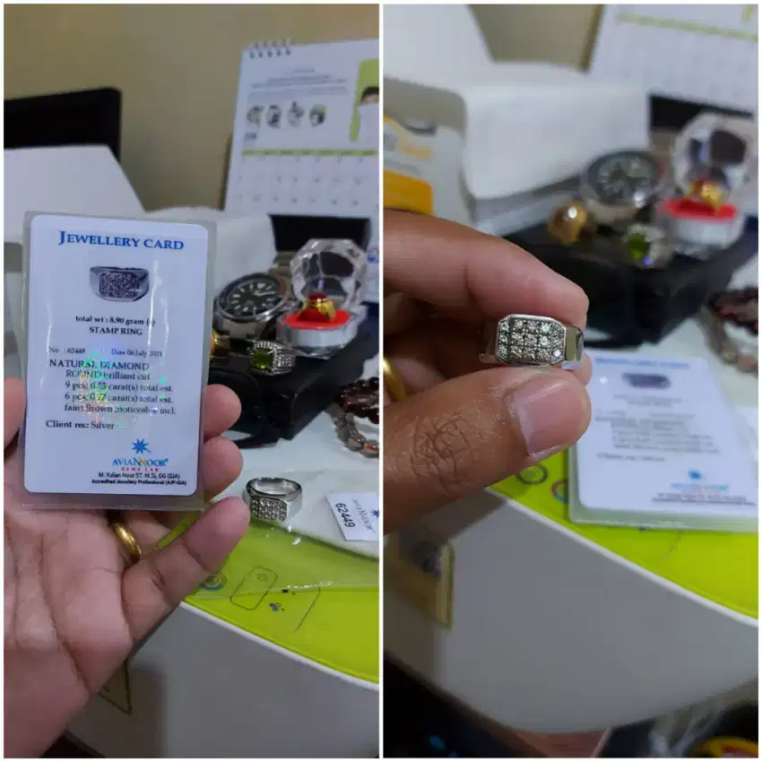 Cincin Berlian Silver 925 + Memo