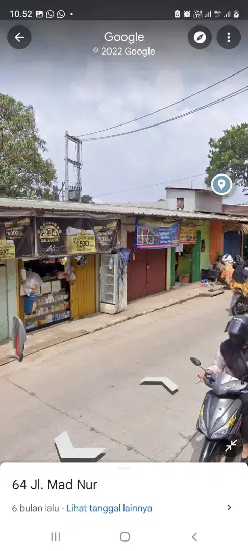 Rumah kios usaha pinggir jalan ruko 4 toko tanah luas 106 METER SHM